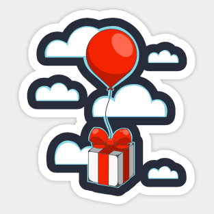 Balloon present Sticker